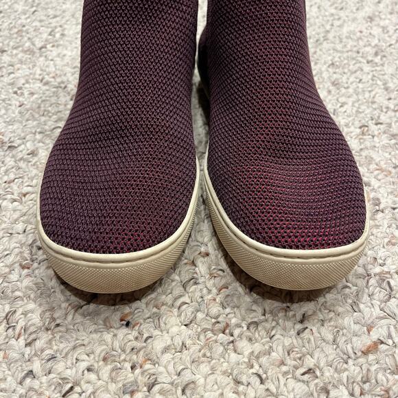 Rothys The Chelsea Berry Lattice Knit High Top Ankle Boots Sz 10.5 Casual - Picture 2 of 8